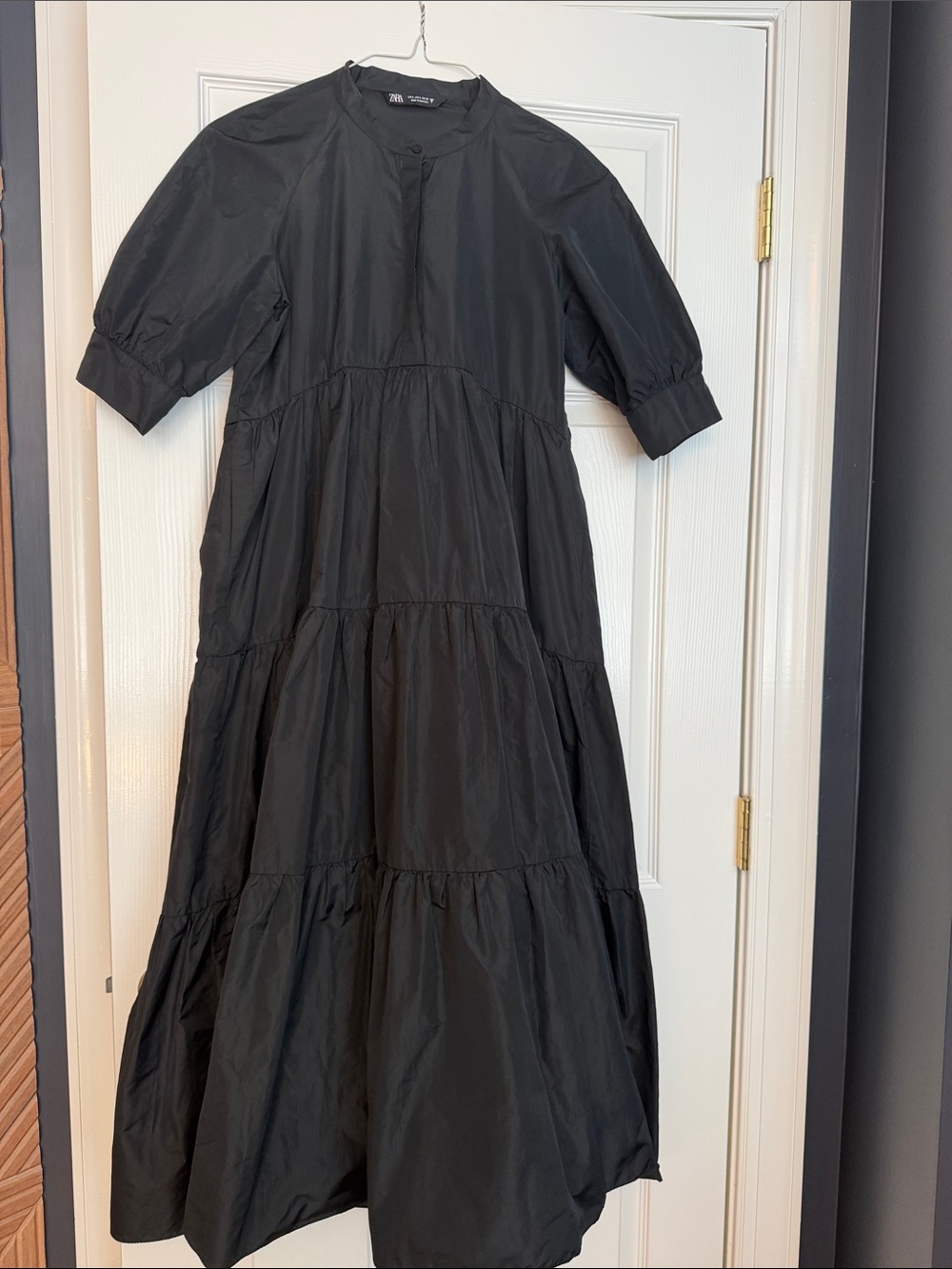 Zara Black Tiered Maxi Dress